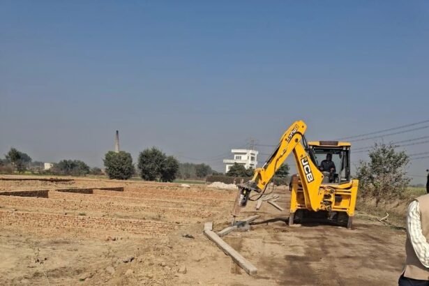 Bulldozers rolled over illegal colonies spread across 28 bighas, with massive demolition in Muradnagar, Basantpur, and Navipur IMAGE CREDIT TO AUTHORITY