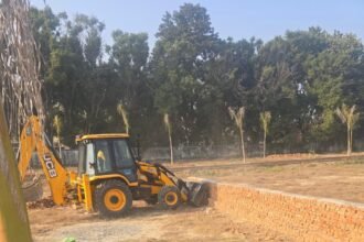 Major action by GDA in Modinagar: Bulldozers roared over illegal colonies being developed on about 26 bighas of land IMAGE CREDIT TO AUTHORITY
