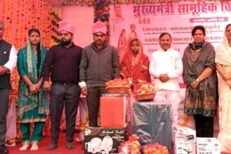Echo of joy in Hapur: 63 couples took the seven wedding vows, 57 couples solemnized their nikah. Under the Chief Minister’s Mass Marriage Scheme, the weddings of 120 couples were completed IMAGE CREDIT TO INFORMATION DEPARTMENT