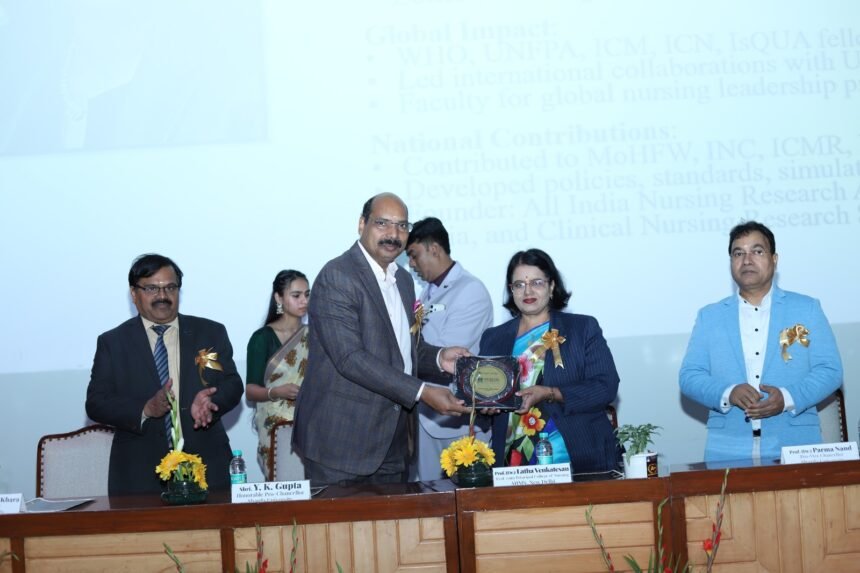 Lamp lighting and oath-taking ceremony of nursing students was held at Sharda University IMAGE CREDIT TO Sharda University