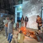 Ghaziabad Municipal Corporation is arranging bonfires for the homeless IMAGE CREDIT TO NAGAR NIGAM