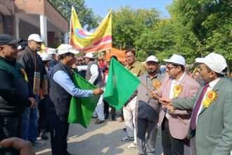 Pulse Polio Mega Campaign: District Magistrate Ghanshyam Meena flagged off the awareness drive IMAGE CREDIT TO INFORMATION DEPARTMENT