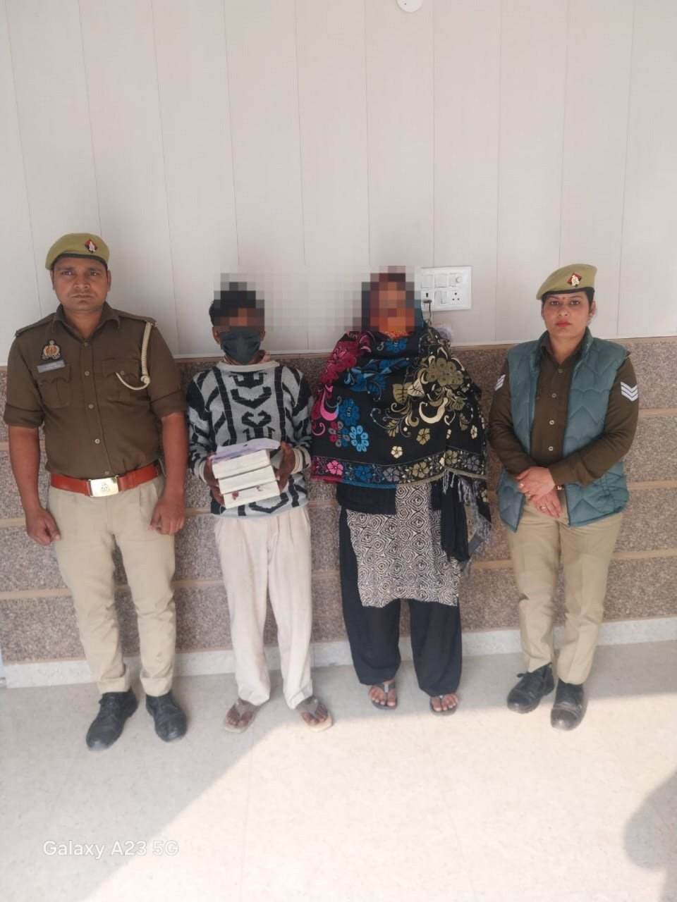 Sahibabad police bust prostitution racket, arrest woman operator and a male client IMAGE CREDIT TO POLICE
