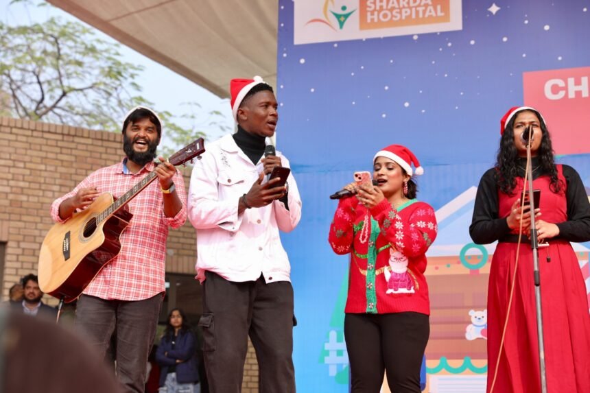 Christmas and New Year Festival 2025 in Sharda University and Sharda Hospital IMAGE CREDIT TO शारदा यूनिवर्सिटी
