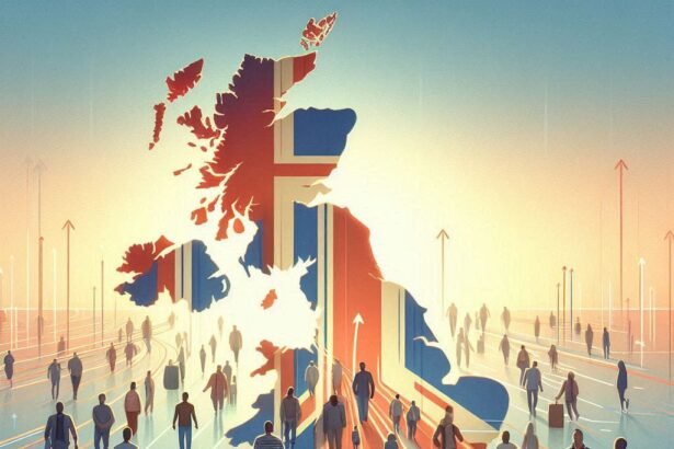 Fear of increase in the number of migrants in Britain again, new color of election debate IMAGE CREDIT TO एआई इमेज