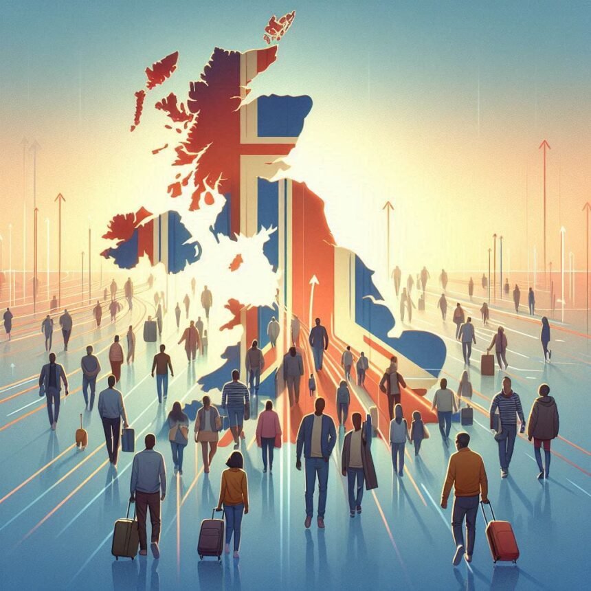 Fear of increase in the number of migrants in Britain again, new color of election debate IMAGE CREDIT TO एआई इमेज