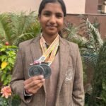 Indirapuram's daughter's flag in national roller skating, Anvi Singhal brought glory to the school by winning two silver medals IMAGE CREDIT TO SCHOOL