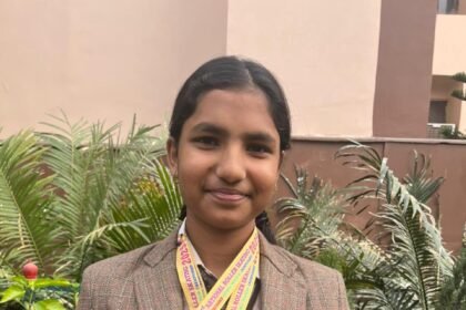 Indirapuram's daughter's flag in national roller skating, Anvi Singhal brought glory to the school by winning two silver medals IMAGE CREDIT TO SCHOOL
