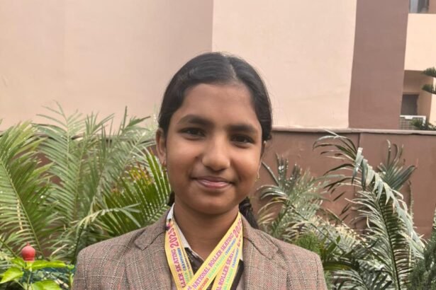 Indirapuram's daughter's flag in national roller skating, Anvi Singhal brought glory to the school by winning two silver medals IMAGE CREDIT TO SCHOOL