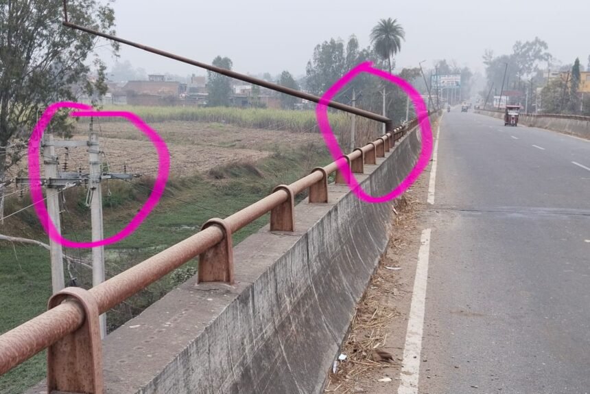 A broken pillar near a high capacity power line became a deadly threat, the electricity department seemed to be avoiding responsibility IMAGE CREDIT TO REPORTER