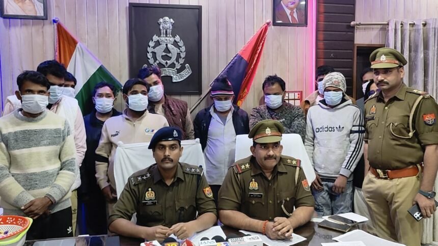 Police arrested 12 accused playing gambling IMAGE CREDIT TO POLICE