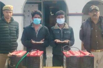 E-rickshaw battery theft busted, two vicious thieves nabbed IMAGE CREDIT TO POLICE