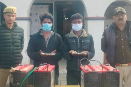 E-rickshaw battery theft busted, two vicious thieves nabbed IMAGE CREDIT TO POLICE