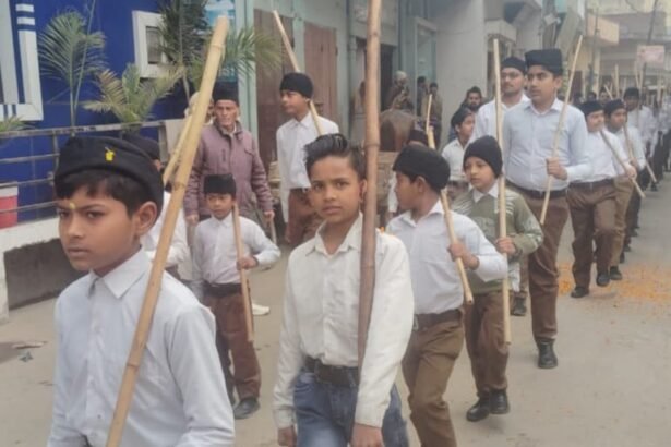 RSS's message of child and child movement, discipline and awareness in the city IMAGE CREDIT TO संघ