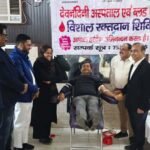 Initiative of Devnandini Hospital and Blood Fund, huge blood donation camp organized in Hapur IMAGE CREDIT TO अस्पताल