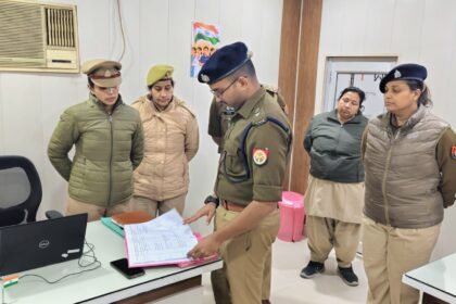DCP Nimish Patil conducted annual inspection of Sahibabad police station IMAGE CREDIT POLICE