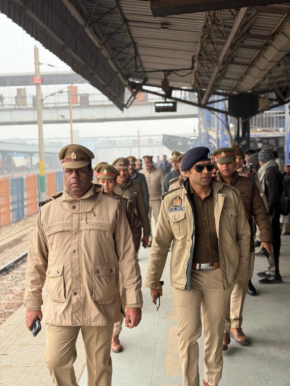 Ghaziabad police are on high alert for the New Year celebrations, with 3,000 police personnel deployed for security IMAGE CREDIT TO POLICE