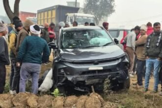 A speeding car coming from behind crushed the bike, two bank employees lost their lives IMAGE CREDIT TO POLICE