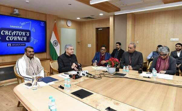 90 per cent income participation with broadcasting on DD News, the national platform of Doordarshan to digital creators IMAGE CREDIT TO PIB