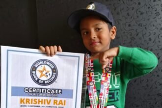 Record created at the age of four, Krishiv Rai's name registered in the world record IMAGE CREDIT TO रिपोर्टर व ऋतु राय
