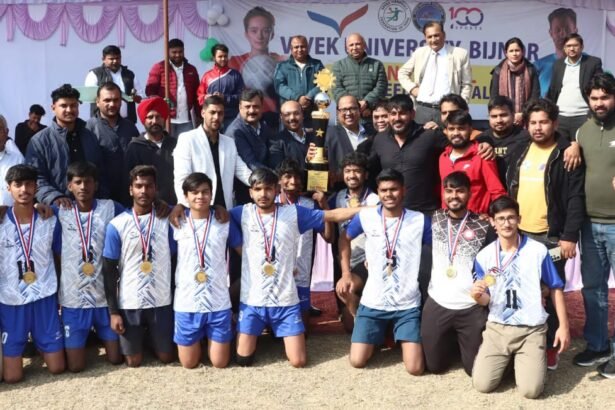 Grand conclusion of the National Intense Handicap Competition at Vivek University, Delhi teams won the title in both men's and women's categories IMAGE CREDIT TO यूनिवर्सिटी