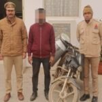Motorcycle stolen from Haridwar recovered in Mandawali, accused sent to jail IMAGE CREDIT TO POLICE