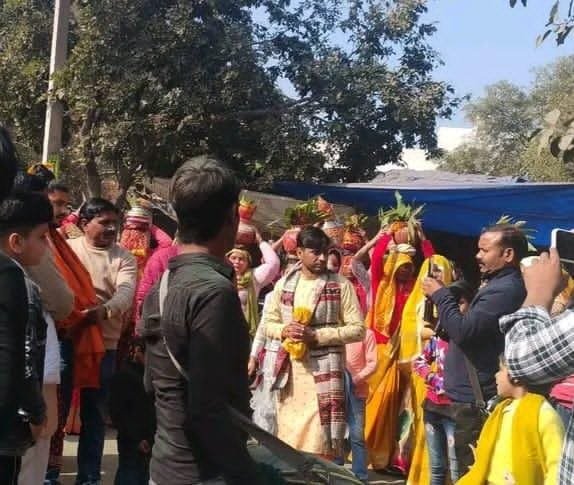 Shri Dhenumanas Gau Bhagwat inaugurated in Jahangirpur, organized along with Kalash Yatra IMAGE CREDIT TO अंतर्राष्ट्रीय धर्मपीठ न्यास परिषद