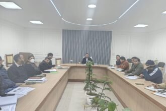 A monthly meeting was convened under the chairmanship of the DM regarding the progress of the projects displayed on the CMIS portal. IMAGE CREDIT TO INFORMATION DEPARTMENT