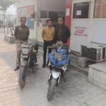 Kaushambi police arrested an accused of stealing a two-wheeler. IMAGE CREDIT TO POLICE