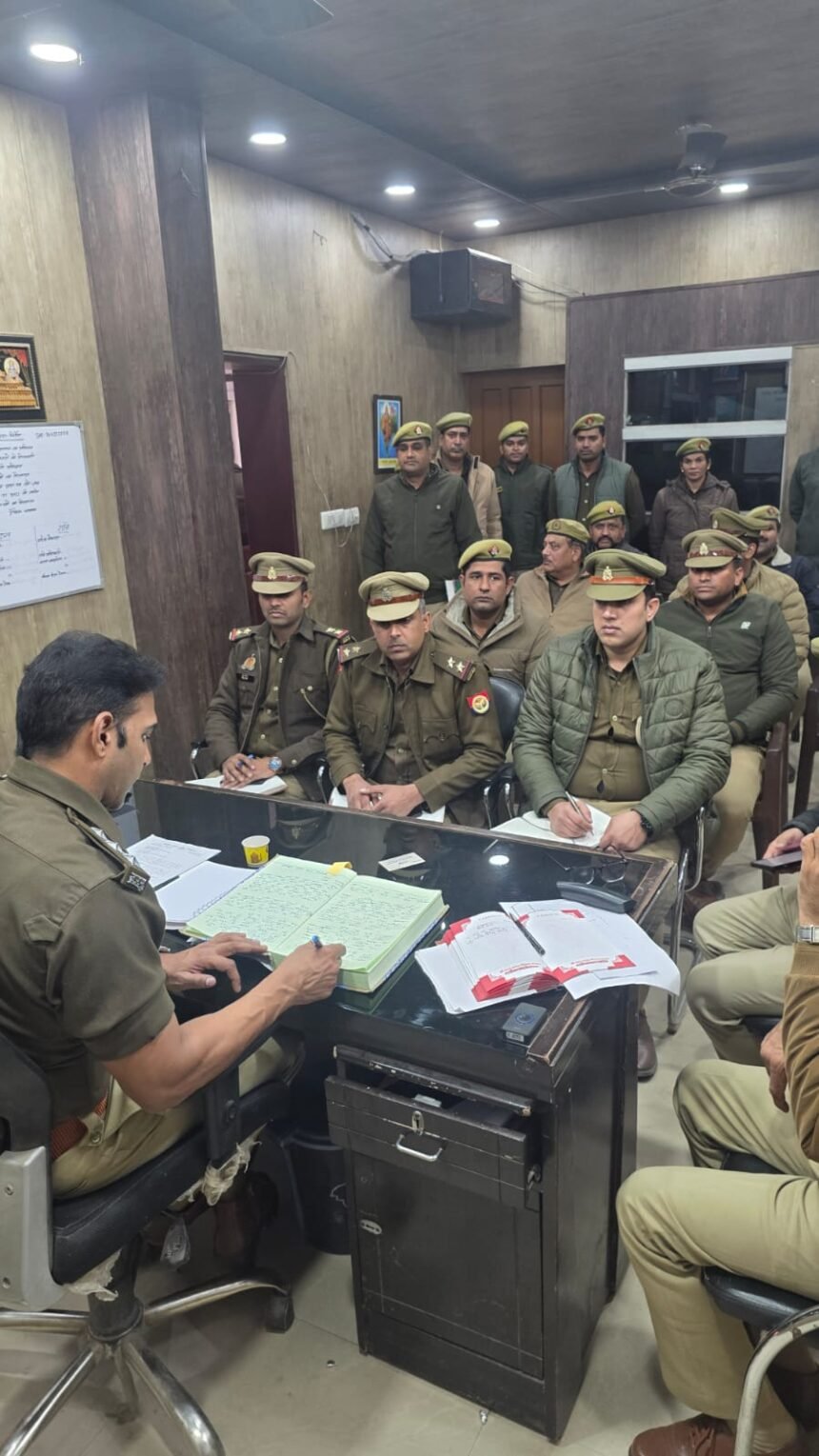 ACP Ritesh Kumar Tripathi held a meeting to strengthen policing in Vijayanagar IMAGE CREDIT TO POLICE