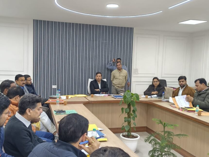 A monthly review meeting of all the schemes being run in the municipal bodies was convened under the chairmanship of DM Ravindra Kumar Mondhad. IMAGE CREDIT TO INFORMATION DEPARTMENT
