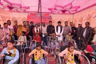 Assistive devices distributed to disabled children in Simbhaoli, 187 children benefited IMAGE CREDIT TO REPORTER