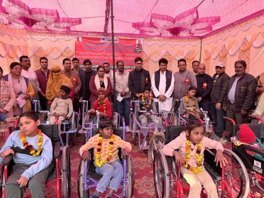 Assistive devices distributed to disabled children in Simbhaoli, 187 children benefited IMAGE CREDIT TO REPORTER