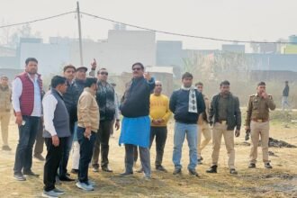 MLA inspected the Janata Inter College ground, a plan will be made for its beautification. IMAGE CREDIT TO REPORTER