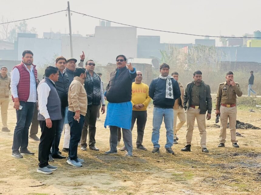 MLA inspected the Janata Inter College ground, a plan will be made for its beautification. IMAGE CREDIT TO REPORTER