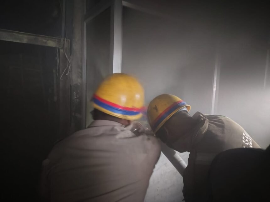 Fire breaks out in factory in Tronica City, fire department brings the fire under control IMAGE CREDIT TO फायर ब्रिगेड पुलिस
