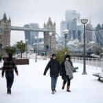 Alert of severe cold and snowfall in Britain, huge drop in temperature in many areas including London IMAGE CREDIT TO REPORTER