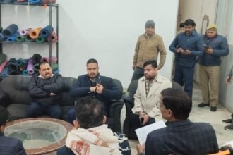 Uttar Pradesh Chief Electoral Officer Navdeep Rinwa inspected the polling places of Sahibabad assembly constituency IMAGE CREDIT TO INFORMATION DEPARTMENT