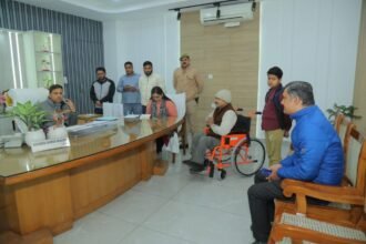 Disabled person appealed for help in public hearing IMAGE CREDIT TO INFORMATION DEPARTMENT