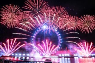 Controversy over Israeli flag during New Year fireworks in London IMAGE CREDIT TO REPORTER