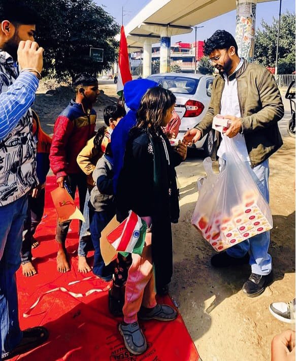 ITS Mohan Nagar's CSR initiative, Parivartan Club, celebrated the 77th Republic Day with underprivileged children IMAGE CREDIT TO ITS