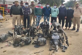 Gang involved in chopping and selling stolen motorcycles busted; six accused arrested with parts IMAGE CREDIT TO POLICE