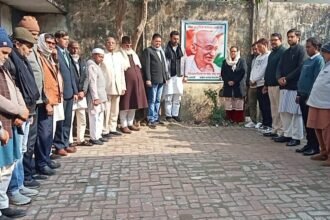 Tribute and Pledge Event Held at Congress Office on Gandhi Jayanti IMAGE CREDIT TO कांग्रेस