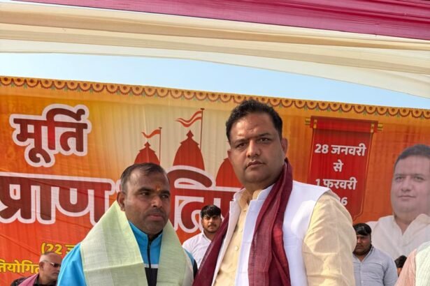 Before the consecration at Mangrauli Ram Temple, a grand sports festival was held IMAGE CREDIT TO समिति