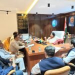 Officials held a review at the municipal headquarters regarding shop rents. IMAGE CREDIT TO NAGAR NIGAM