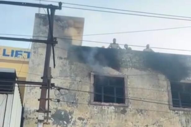 Fire Breaks Out in Water Gun Factory, Fire Department Brings It Under Control IMAGE CREDIT TO दमकल विभाग
