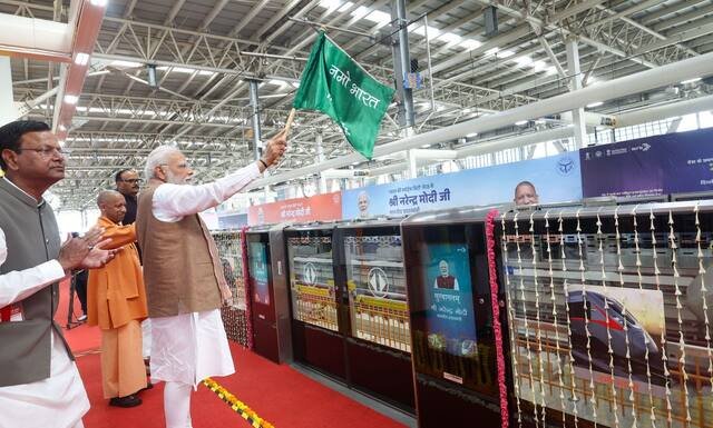 Historic inauguration of Namo Bharat RRTS and Metro in Meerut; Narendra Modi dedicated the project to the nation. IMAGE CREDIT TO एनसीआरटीसी