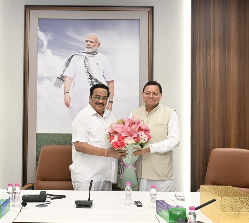 Regarding preparations for the Haridwar Mahakumbh 2027, Chief Minister Dhami met the Union Minister of Jal Shakti and requested the early approval of projects worth ₹408.82 crore. IMAGE CREDIT TO उत्तराखंड सूचना विभाग