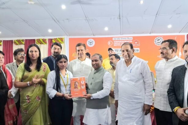 Young men and women beamed with joy after getting jobs as a grand job fair was organized at Vishweshwaraiya College, Dadri under the Employment Festival 2026 IMAGE CREDIT TO सूचना विभाग