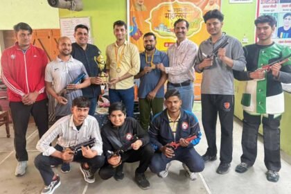 Rishabh Chaudhary won the gold medal in the Tiranga Shooting Championship, bringing fame to Shamli IMAGE CREDIT TO ऋषभ चौधरी